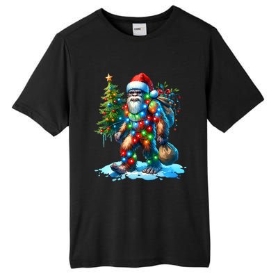 Bigfoot Christmas Christmas Tree Xmas Sasquatch Tall Fusion ChromaSoft Performance T-Shirt