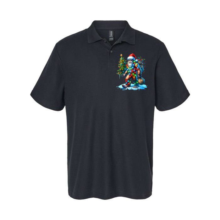 Bigfoot Christmas Christmas Tree Xmas Sasquatch Softstyle Adult Sport Polo