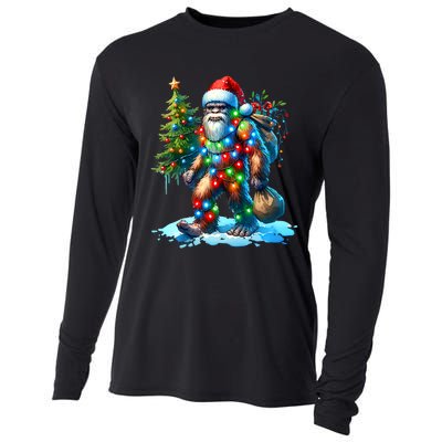 Bigfoot Christmas Christmas Tree Xmas Sasquatch Cooling Performance Long Sleeve Crew