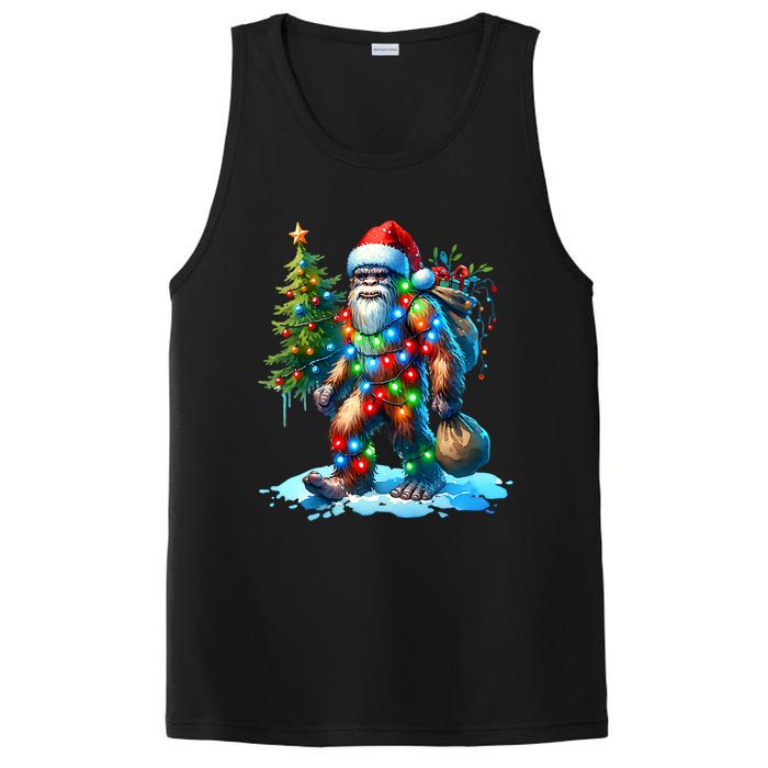 Bigfoot Christmas Christmas Tree Xmas Sasquatch PosiCharge Competitor Tank