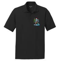 Bigfoot Christmas Christmas Tree Xmas Sasquatch PosiCharge RacerMesh Polo