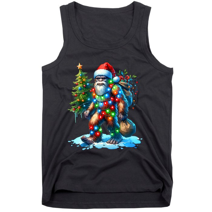 Bigfoot Christmas Christmas Tree Xmas Sasquatch Tank Top