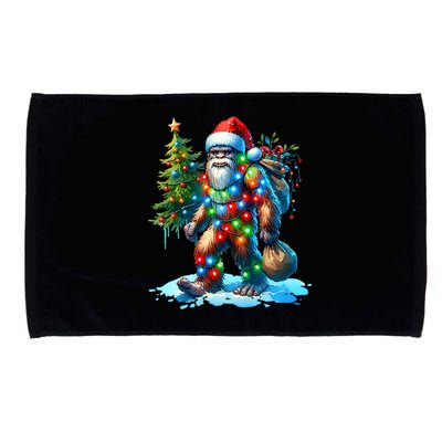 Bigfoot Christmas Christmas Tree Xmas Sasquatch Microfiber Hand Towel