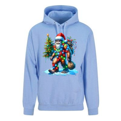 Bigfoot Christmas Christmas Tree Xmas Sasquatch Unisex Surf Hoodie