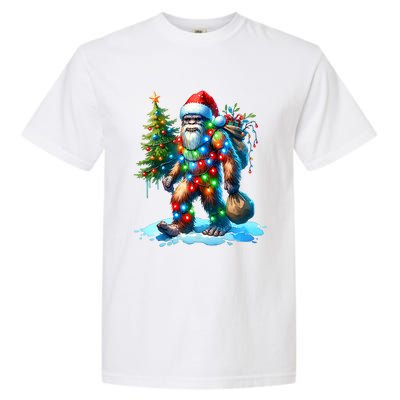 Bigfoot Christmas Christmas Tree Xmas Sasquatch Garment-Dyed Heavyweight T-Shirt