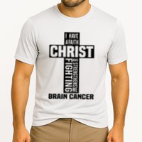 Brain Cancer Cross Saying Cancer Survivor Christian Cooling Performance Crew T-Shirt