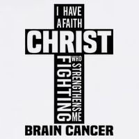 Brain Cancer Cross Saying Cancer Survivor Christian Cooling Performance Crew T-Shirt
