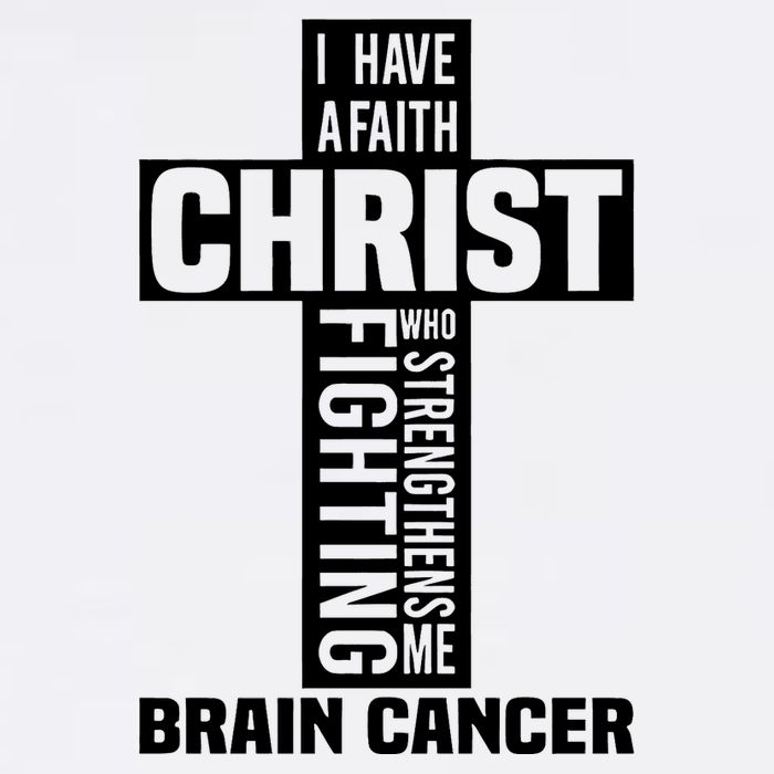 Brain Cancer Cross Saying Cancer Survivor Christian Cooling Performance Crew T-Shirt