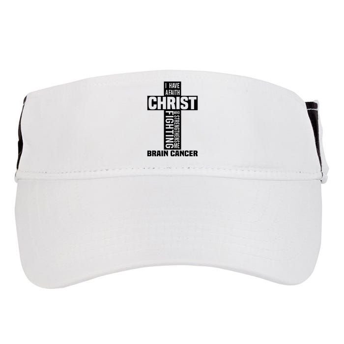 Brain Cancer Cross Saying Cancer Survivor Christian Adult Drive Performance Visor