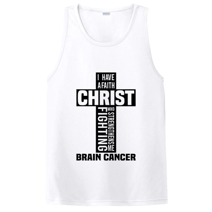 Brain Cancer Cross Saying Cancer Survivor Christian PosiCharge Competitor Tank