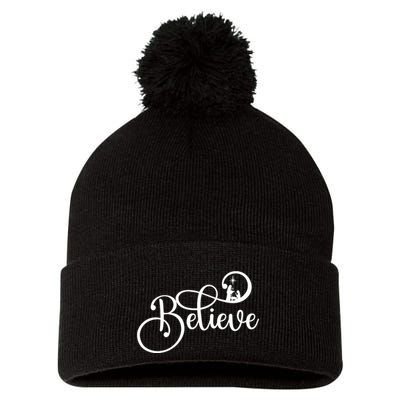 Believe Christmas Christian Nativity Scene Pom Pom 12in Knit Beanie