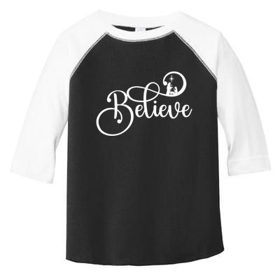 Believe Christmas Christian Nativity Scene Toddler Fine Jersey T-Shirt