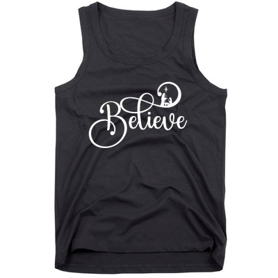 Believe Christmas Christian Nativity Scene Tank Top