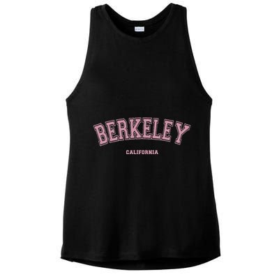 Berkeley California Ca Varsity Style On Berkeley Ladies PosiCharge Tri-Blend Wicking Tank