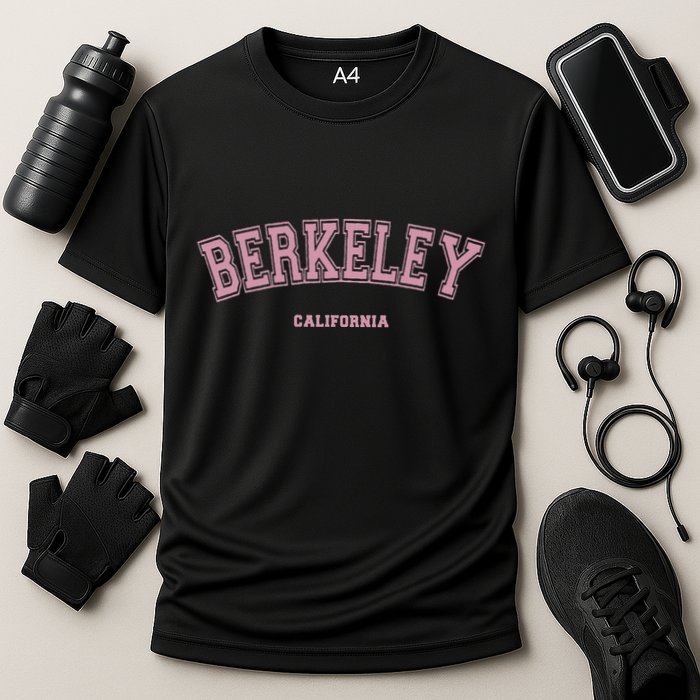 Berkeley California Ca Varsity Style On Berkeley Performance Shirt