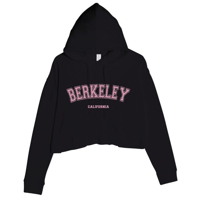 Berkeley California Ca Varsity Style On Berkeley Crop Fleece Hoodie