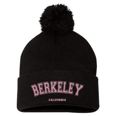 Berkeley California Ca Varsity Style On Berkeley Pom Pom 12in Knit Beanie