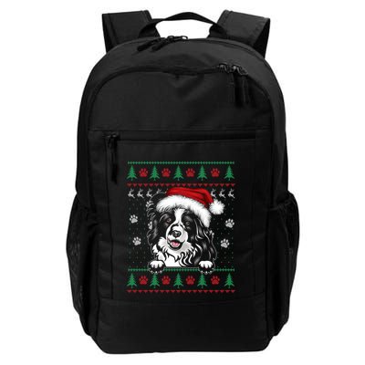 Border Collie Christmas Ugly Sweater Funny Dog Lover Xmas Gift Backpack
