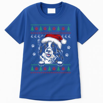 Border Collie Christmas Ugly Sweater Funny Dog Lover Xmas Gift Tall T-Shirt
