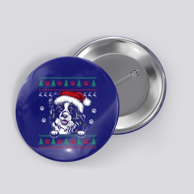 Border Collie Christmas Ugly Sweater Funny Dog Lover Xmas Gift Button