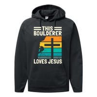 Bouldering Christians Climber Boulderer Artificial Climbing Performance Fleece Hoodie