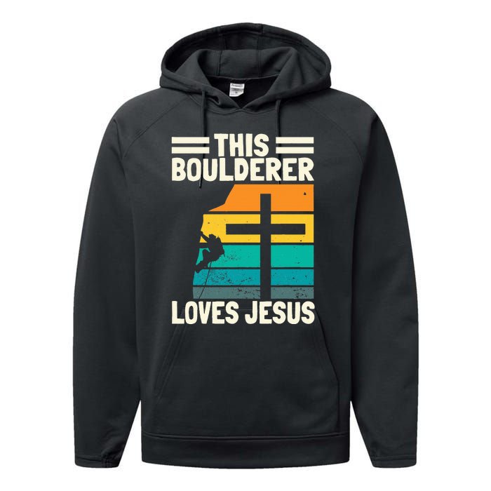 Bouldering Christians Climber Boulderer Artificial Climbing Performance Fleece Hoodie