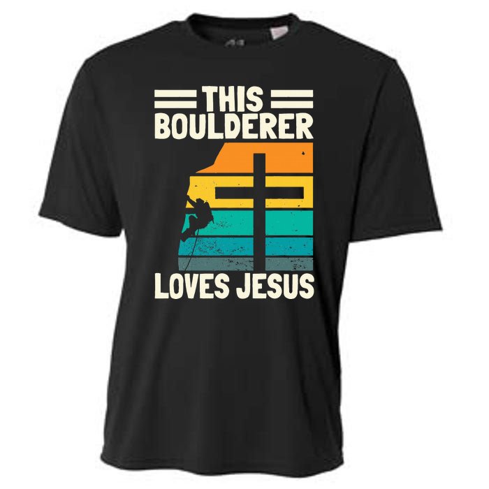 Bouldering Christians Climber Boulderer Artificial Climbing Cooling Performance Crew T-Shirt