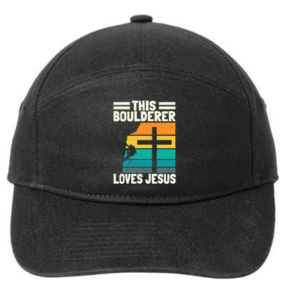 Bouldering Christians Climber Boulderer Artificial Climbing 7-Panel Snapback Hat