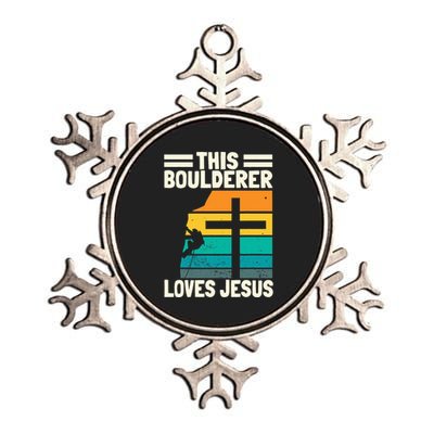 Bouldering Christians Climber Boulderer Artificial Climbing Metallic Star Ornament