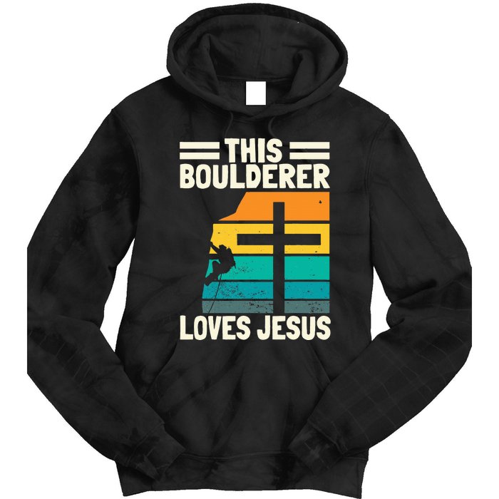 Bouldering Christians Climber Boulderer Artificial Climbing Tie Dye Hoodie