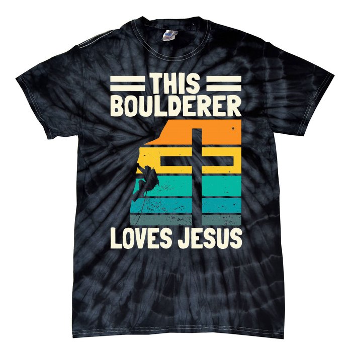 Bouldering Christians Climber Boulderer Artificial Climbing Tie-Dye T-Shirt