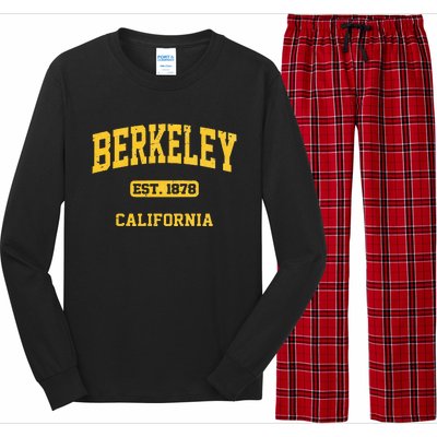 Berkeley California CA Vintage State Athletic Style Long Sleeve Pajama Set