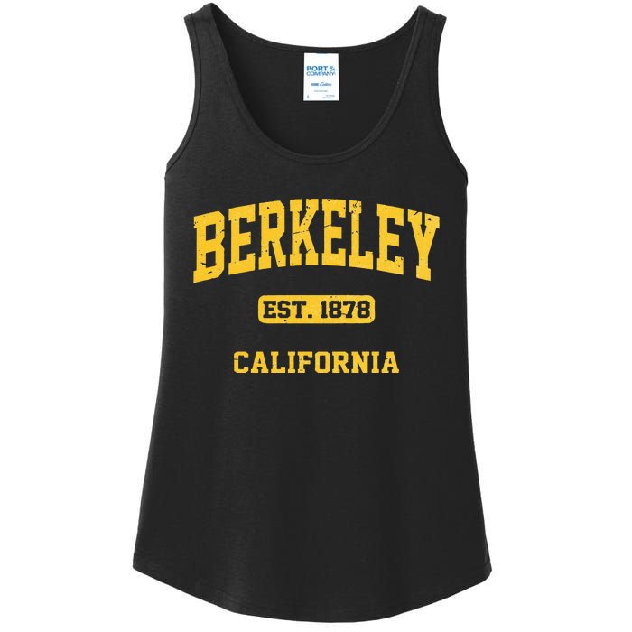 Berkeley California CA Vintage State Athletic Style Ladies Essential Tank