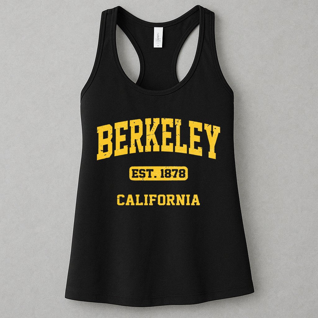 Berkeley California CA Vintage State Athletic Style Womens Tank Top
