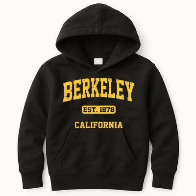 Berkeley California CA Vintage State Athletic Style Kids Hoodie