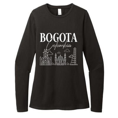 Bogota Colombia City Skyline Map Travel Womens CVC Long Sleeve Shirt