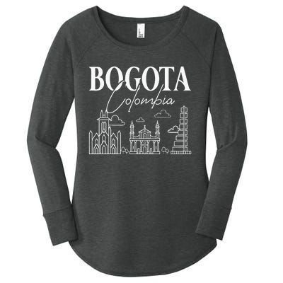 Bogota Colombia City Skyline Map Travel Women's Perfect Tri Tunic Long Sleeve Shirt