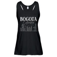 Bogota Colombia City Skyline Map Travel Ladies Essential Flowy Tank