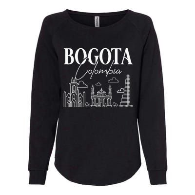 Bogota Colombia City Skyline Map Travel Womens California Wash Sweatshirt