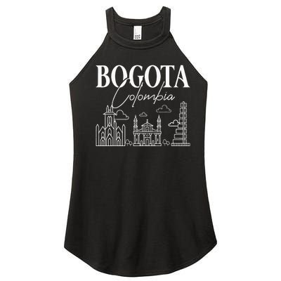 Bogota Colombia City Skyline Map Travel Women’s Perfect Tri Rocker Tank