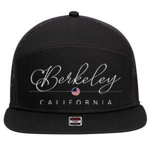 Berkeley California Ca On Berkeley 7 Panel Mesh Trucker Snapback Hat