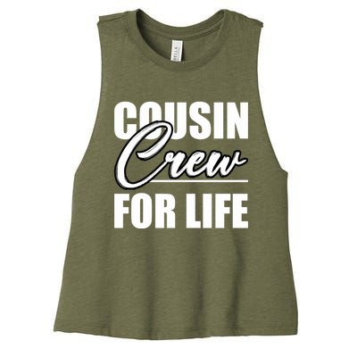 Best Cousin Crew For Life Cousin Crew Big Cousin Crew Cool Gift Women's Racerback Cropped Tank