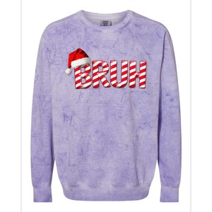 Bruh Christmas Candy Cane For Teen Funny Xmas Bruh Gift Colorblast Crewneck Sweatshirt