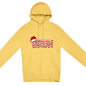 Bruh Christmas Candy Cane For Teen Funny Xmas Bruh Gift Premium Pullover Hoodie