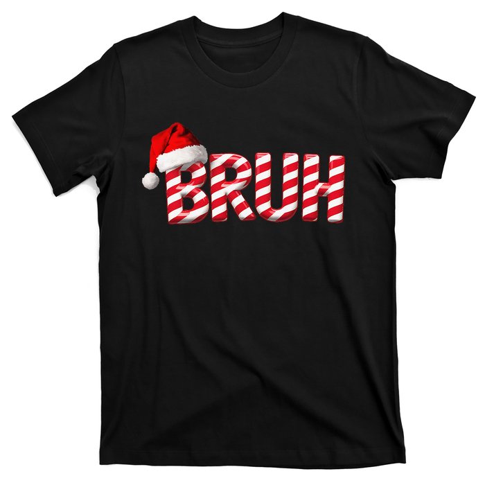 Bruh Christmas Candy Cane For Teen Funny Xmas Bruh Gift T-Shirt