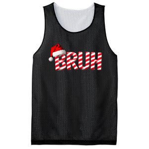 Bruh Christmas Candy Cane For Teen Funny Xmas Bruh Gift Mesh Reversible Basketball Jersey Tank