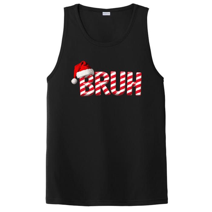 Bruh Christmas Candy Cane For Teen Funny Xmas Bruh Gift PosiCharge Competitor Tank