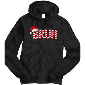 Bruh Christmas Candy Cane For Teen Funny Xmas Bruh Gift Tie Dye Hoodie