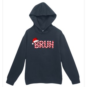 Bruh Christmas Candy Cane For Teen Funny Xmas Bruh Gift Urban Pullover Hoodie