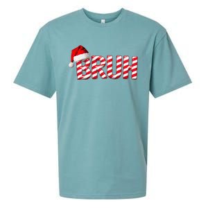 Bruh Christmas Candy Cane For Teen Funny Xmas Bruh Gift Sueded Cloud Jersey T-Shirt